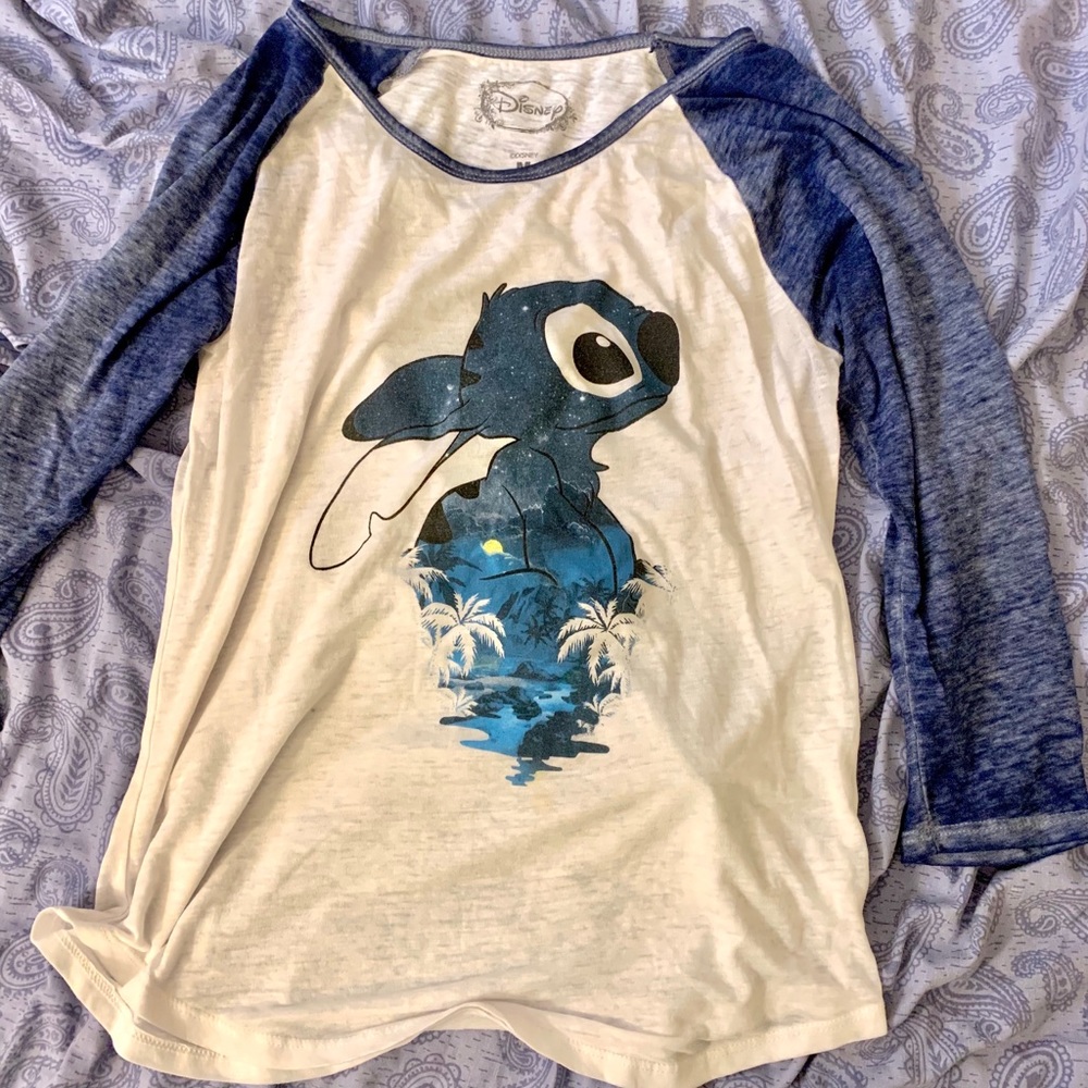 Stitch baseball style tee